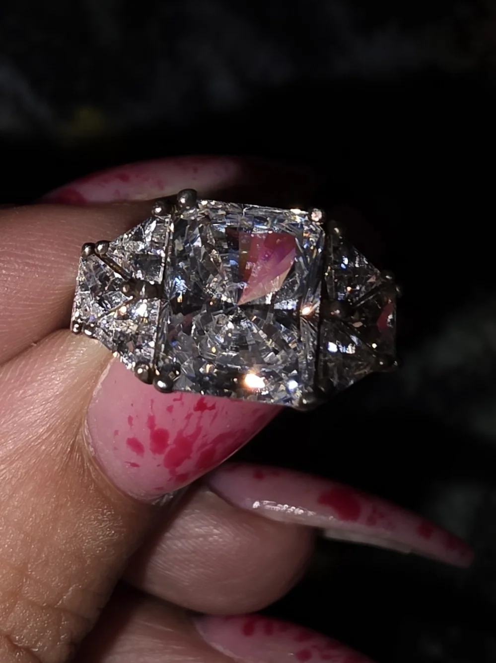 Classic White Gold Cubic Zirconia Engagement Ring - White